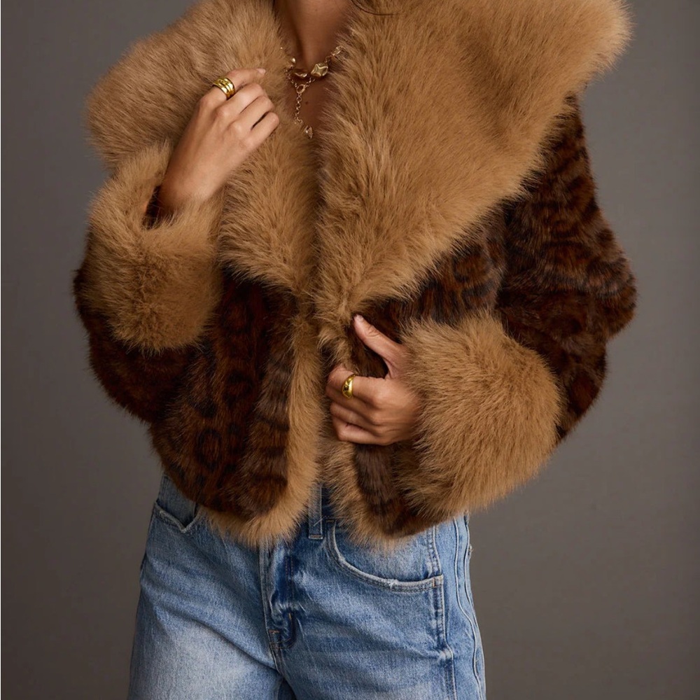 12th Tribe Brown and Tan Teddy Jacket